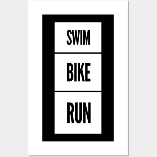 Swim Bike Run Triathlon Posters and Art